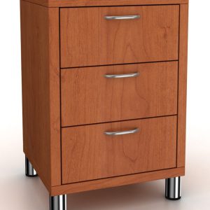 200 SERIES BEDSIDE TABLE 3 DRAWER METAL LEGS