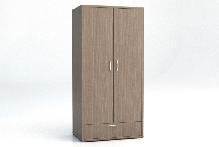 200-series-2-Door-1-Drawer-Wardrobe-Laurentian