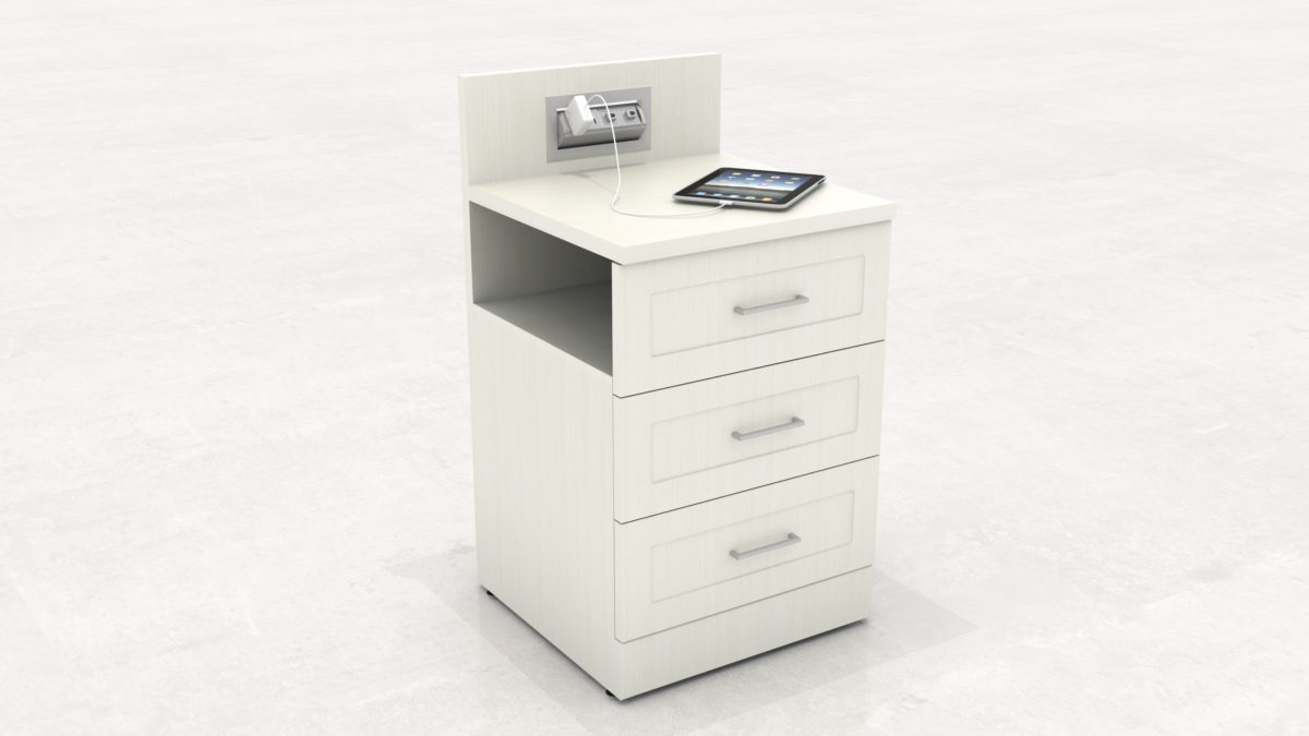 Custom-400-Series-3-Drawer-Bedside-Table-with-False-Front-Top-Drawer-Open-Shelf-and-Extended-Back-Panel-with-Power-Outlet-Intellicare-Furniture