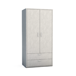 200 series 2 Door 2 Drawer Wardrobe - Stainless.