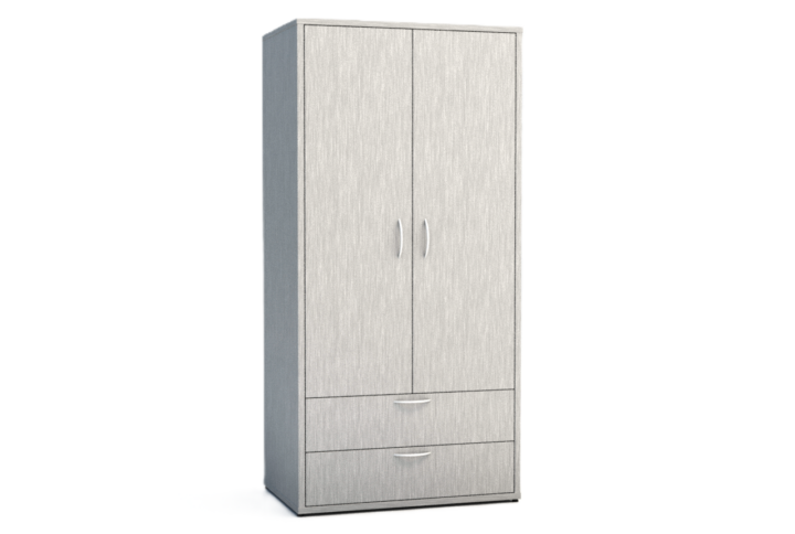 200 series 2 Door 2 Drawer Wardrobe - Stainless.